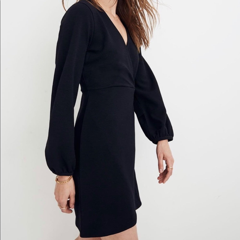 Madewell Long Sleeve Faux Wrap Dress